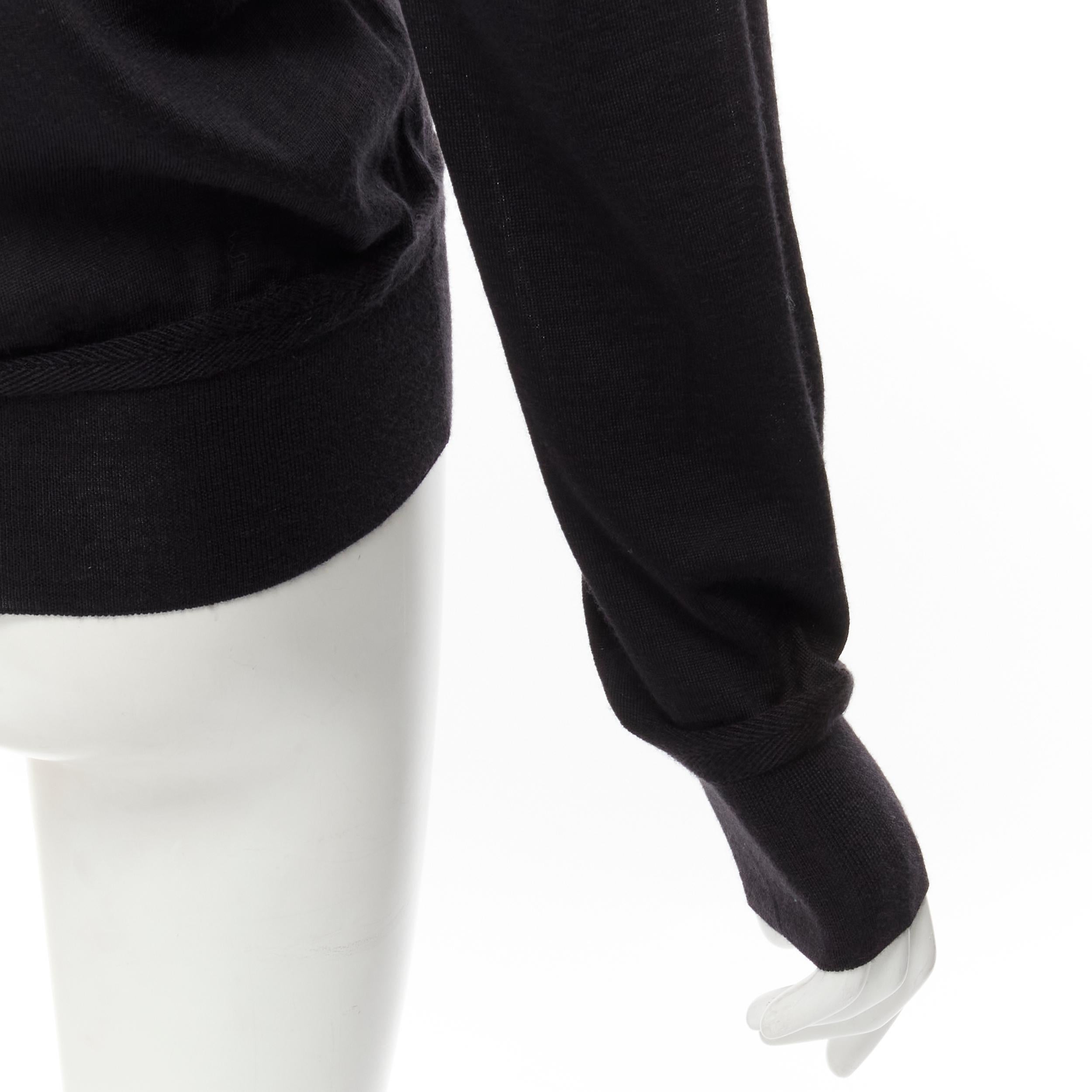 VERSACE 2020 - Cardigan Medusa à boutons en laine noire cashmere soie IT38 XS en vente 3