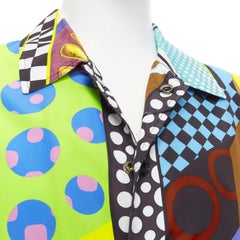 VERSACE 2020 Runway Pop Temple print nylon windbreaker shirt jacket EU50 L