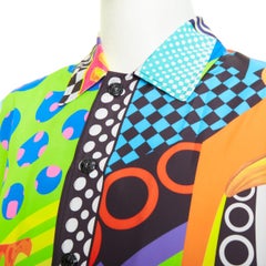 VERSACE 2020 Runway Pop Temple print nylon windbreaker shirt jacket EU50 L