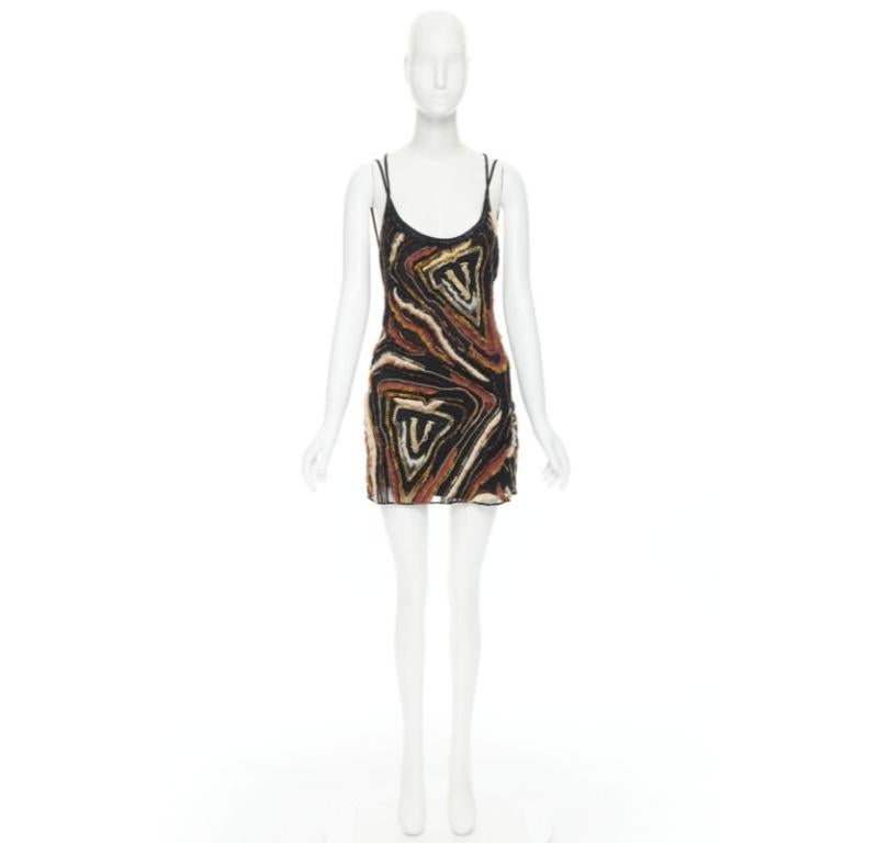 VERSACE 2020 Runway Virtus Animalier bead embellished dress IT40 S $7800 For Sale 6