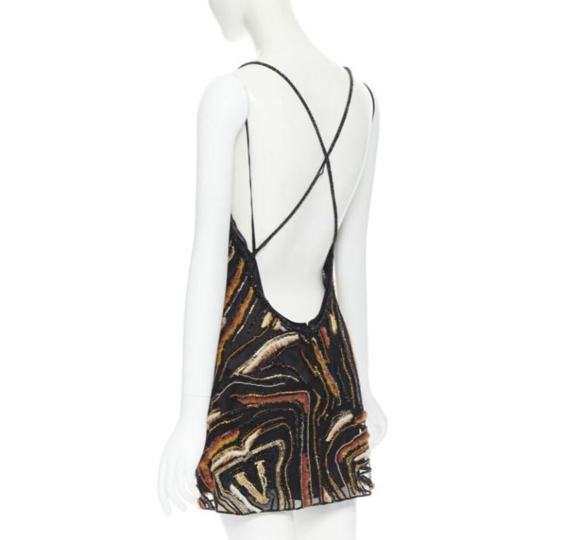 VERSACE 2020 Runway Virtus Animalier bead embellished dress IT40 S $7800 For Sale 1