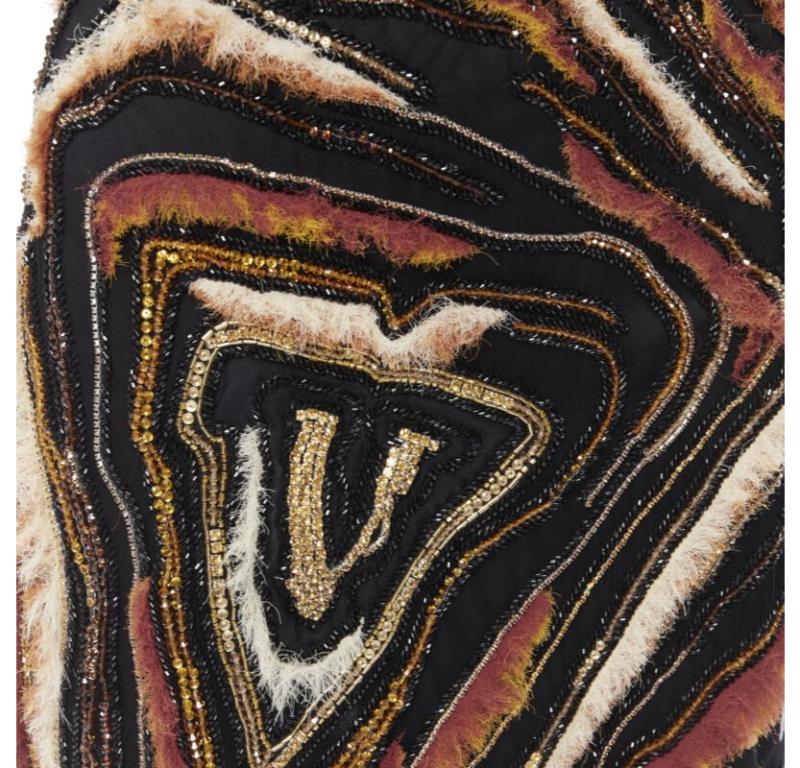 VERSACE 2020 Runway Virtus Animalier bead embellished dress IT40 S $7800 For Sale 3