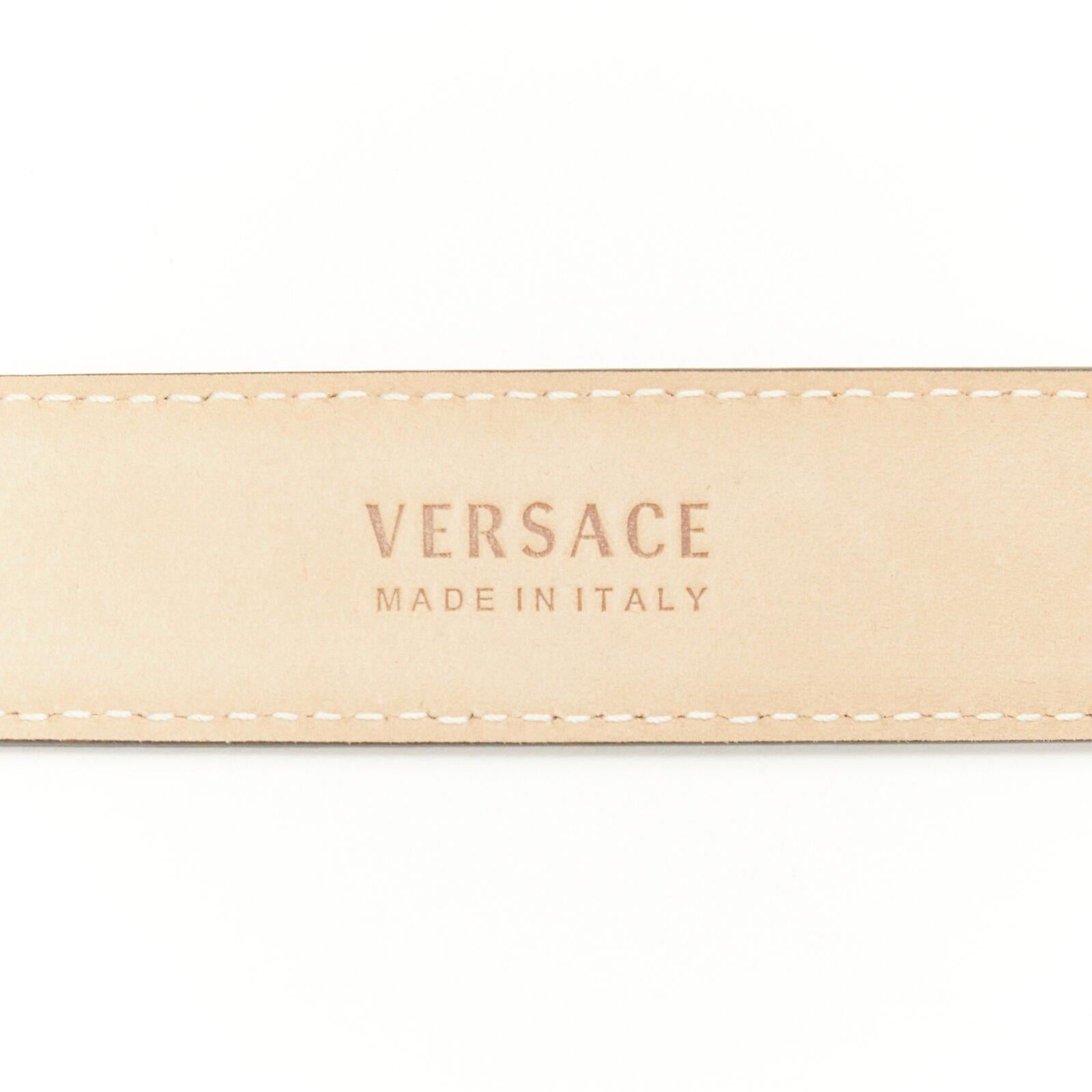 VERSACE 2021 La Medusa gold pink Tresor De La Mer leather belt 80cm 30-34