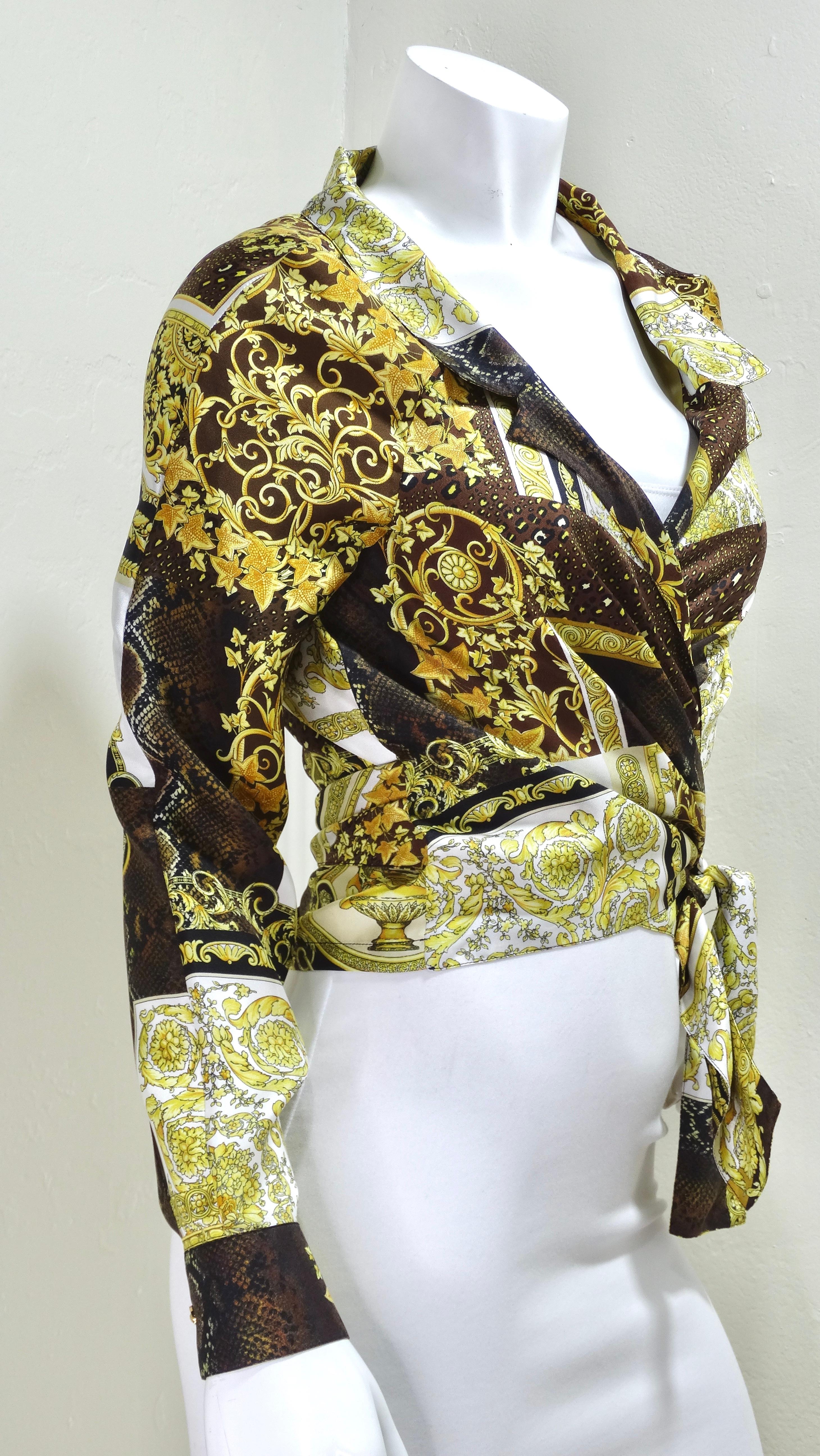 versace colorblock robe