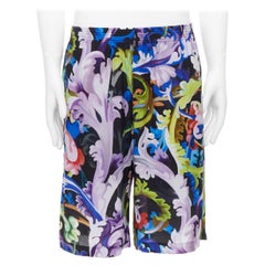 VERSACE 2021 Runway Baroccoflage pantaloncini larghi barocchi colorati IT50 L.