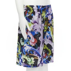 VERSACE 2021 Passerella Baroccoflage floreale barocco pantaloncini larghi IT46 S