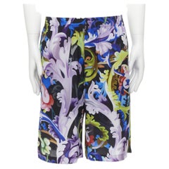 VERSACE 2021 Runway Baroccoflage floral baroque wide shorts IT46 S