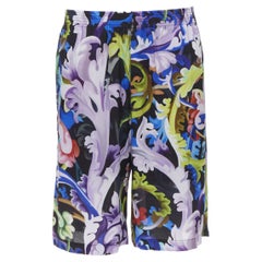 VERSACE 2021 Runway Baroccoflage floral baroque wide shorts IT46 S
