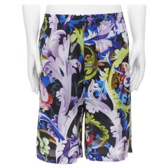 VERSACE 2021 Pasarela Baroccoflage floral barroco pantalones cortos anchos IT48 M
