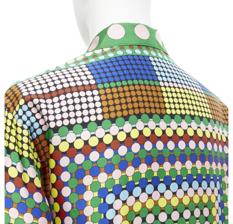 VERSACE 2021 Runway Tresor De La Mer Pop Dot 100% silk Medusa shirt EU41 XL
Reference: TGAS/C01314
Brand: Versace
Designer: Donatella Versace
Model: A84050 1F01195 5X000
Collection: Spring Summer 2020 - Runway
Material: Silk
Color: