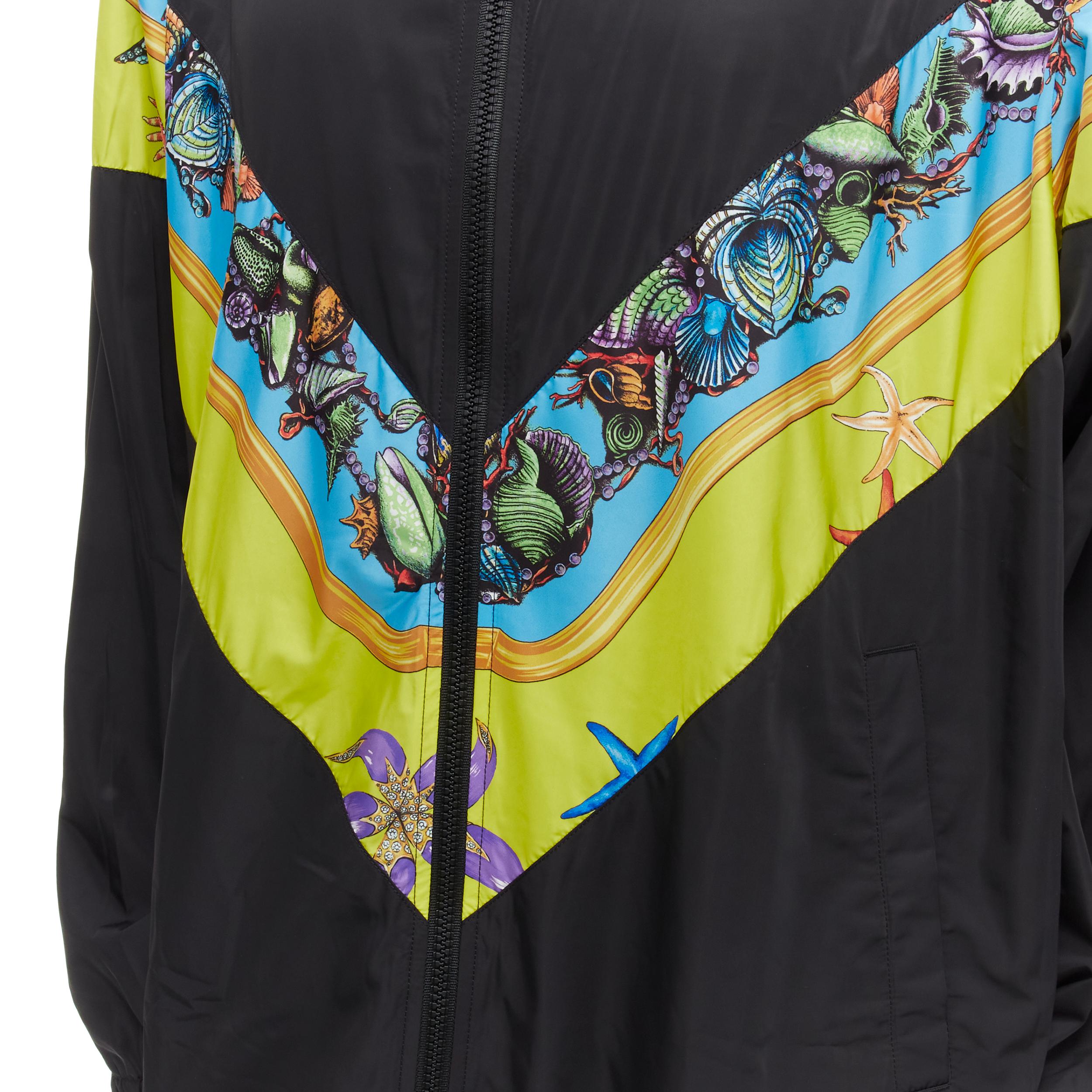 VERSACE 2021 Tresor De La Mer black starfish track jacket IT56 3XL 3