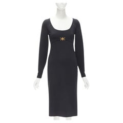 VERSACE 2021 Tresor De La Mer gold Medusa bustier harness dress IT40 S