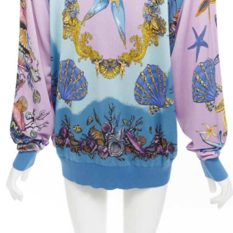 VERSACE 2021 Tresor De La Mer pink starfish knit cardigan top IT40 S 2