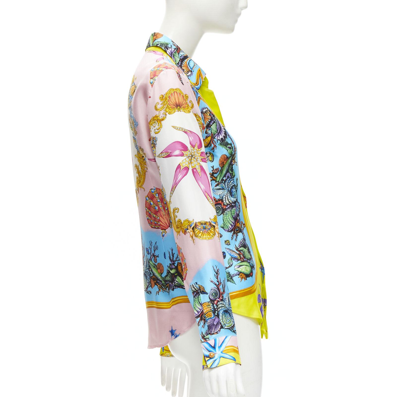 Women's VERSACE 2021 Tresor De La Mer Signature Starfish silk shirt IT38 S