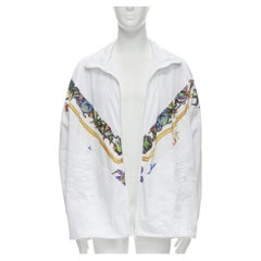 VERSACE 2021 Tresor De La Mer starfish print white track jacket top IT52 XL