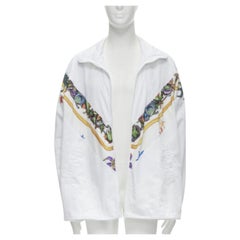 VERSACE 2021 Tresor De La Mer stampa stelle marine, top giacca bianca IT52 XL