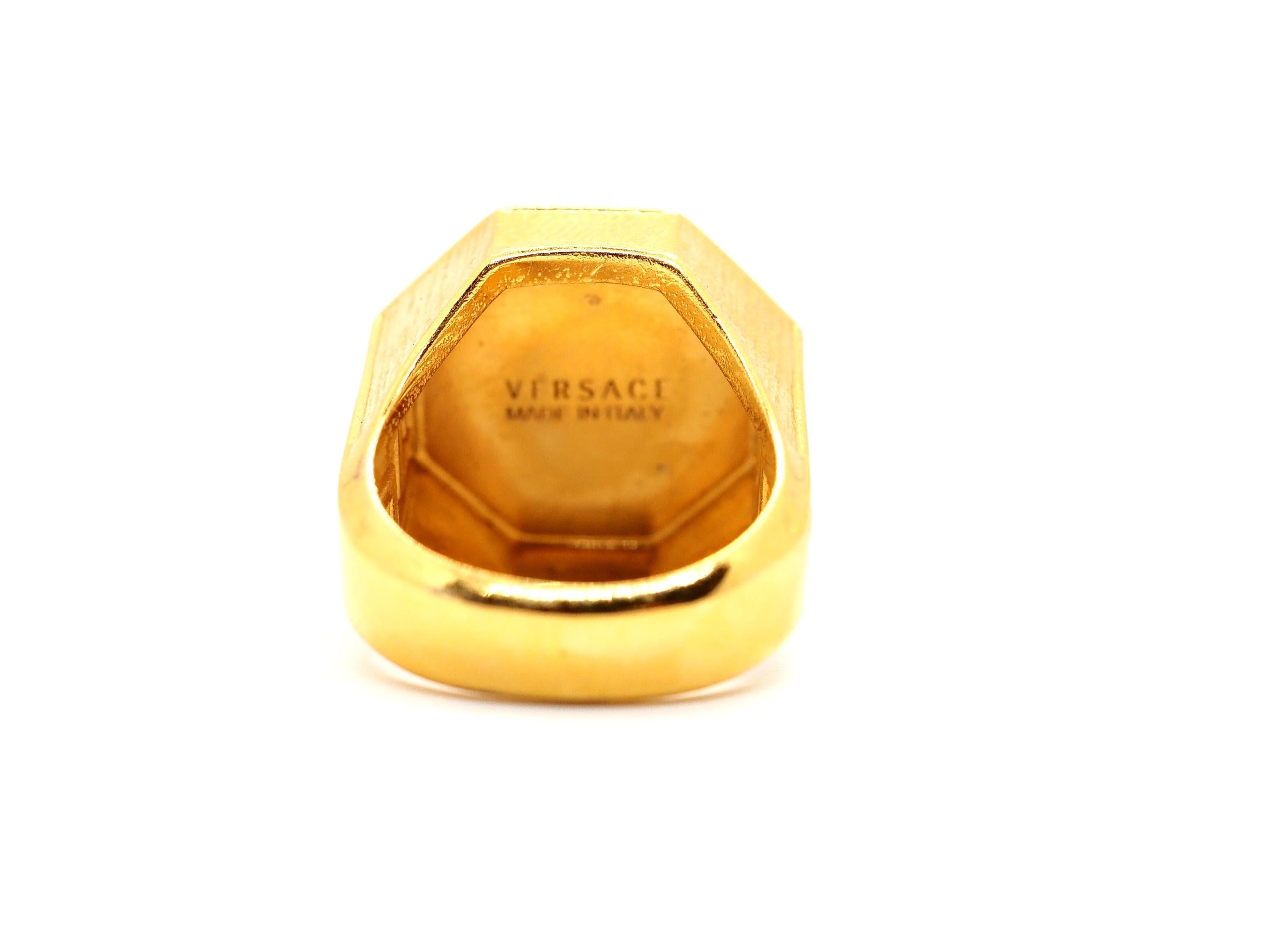 versace gold medusa ring