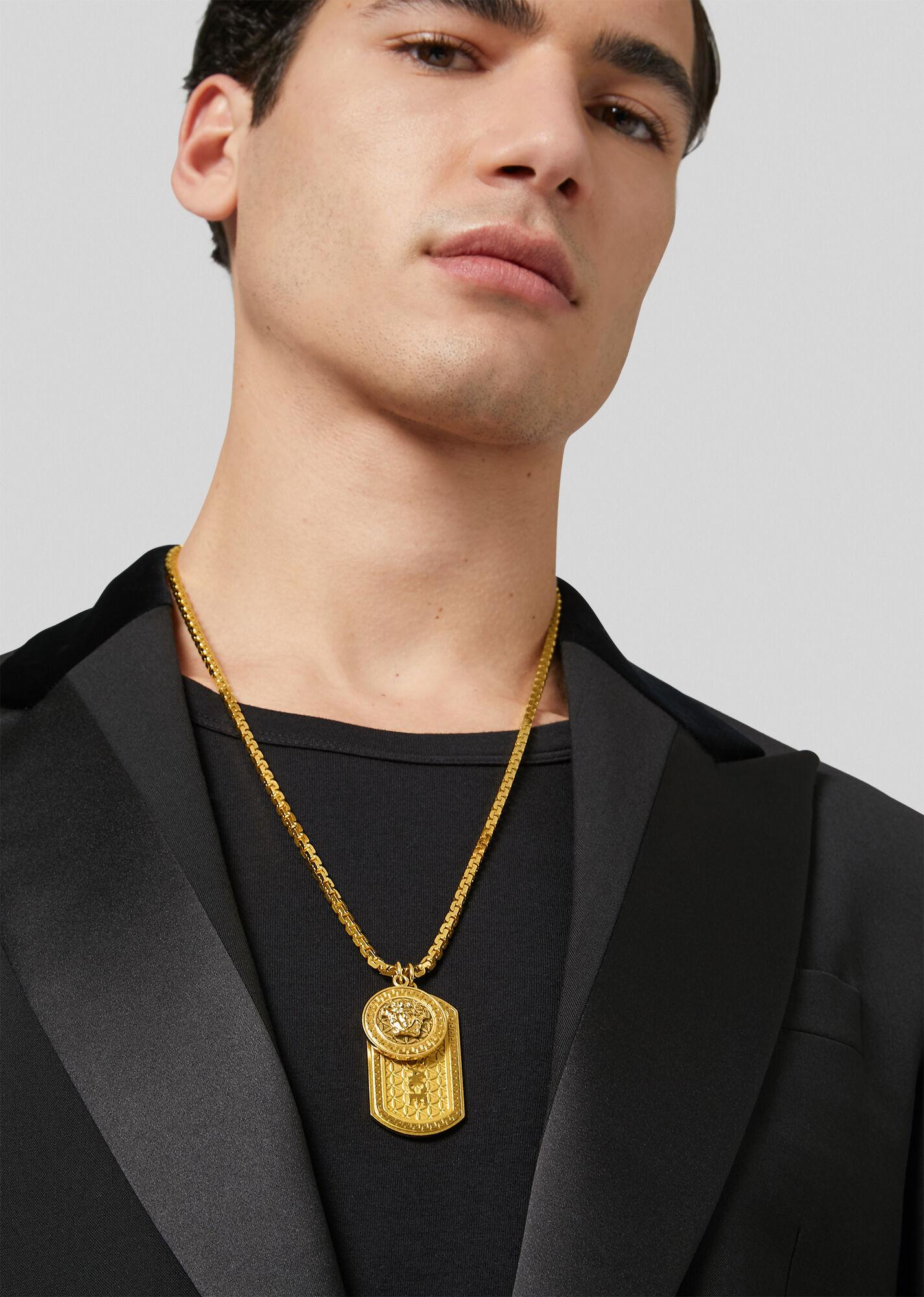 VERSACE 24K GOLD PLATED CHAIN MEDUSA Medallion For Sale at 1stDibs ...