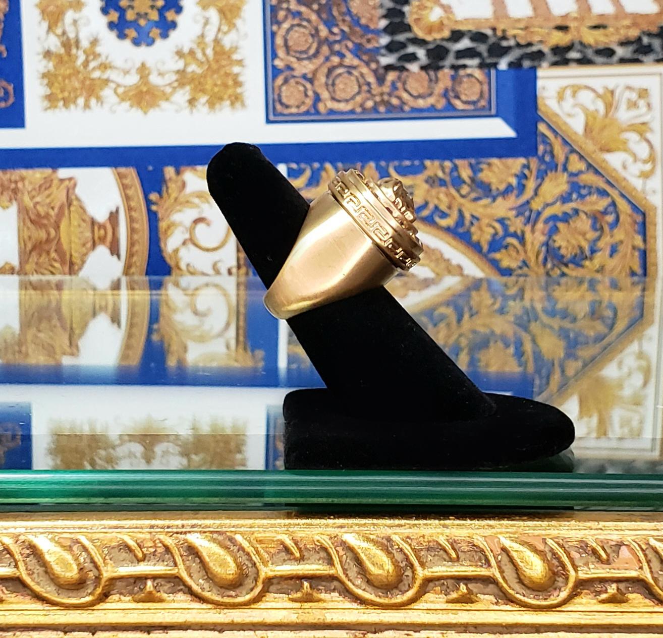 anillos versace oro