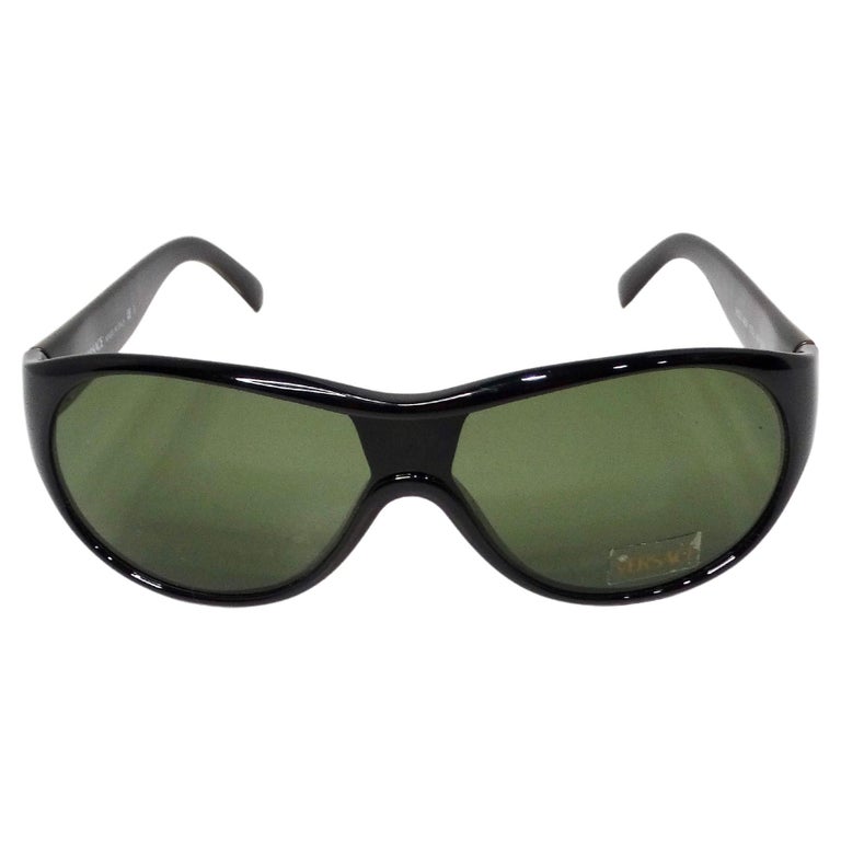Versace 439 Aviator Black and Green Sunglasses With Gold  display picture 1