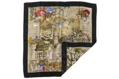 Versace 80s Flowers Silk Scarf