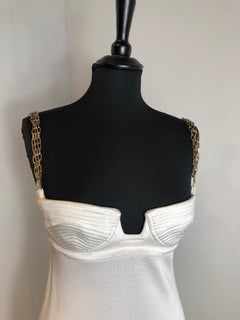 Versace 90s white mini dress