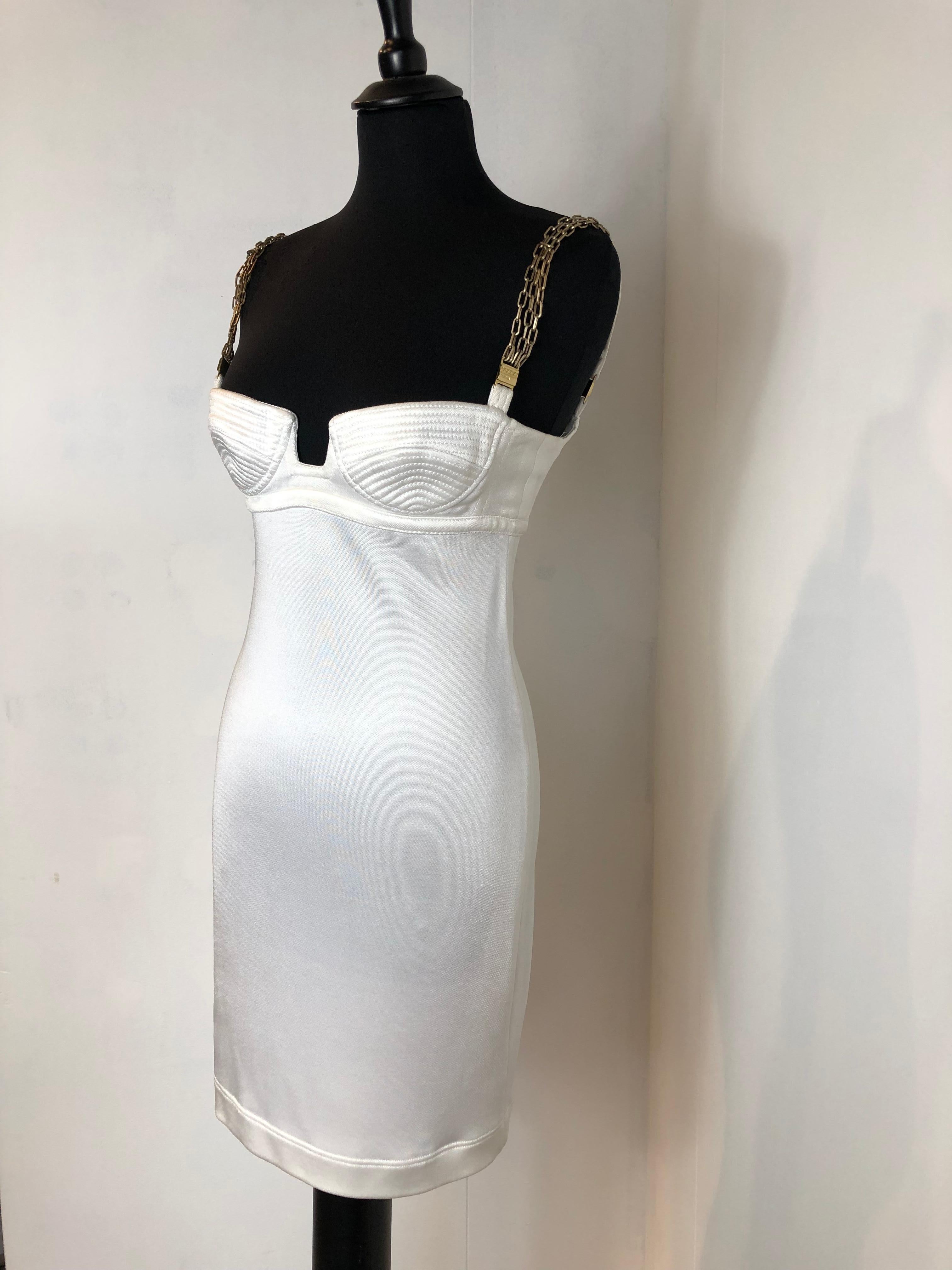 white 90s dress