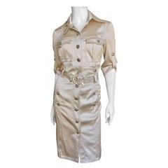 Versace Ad Campaign Backless Shirt Dress