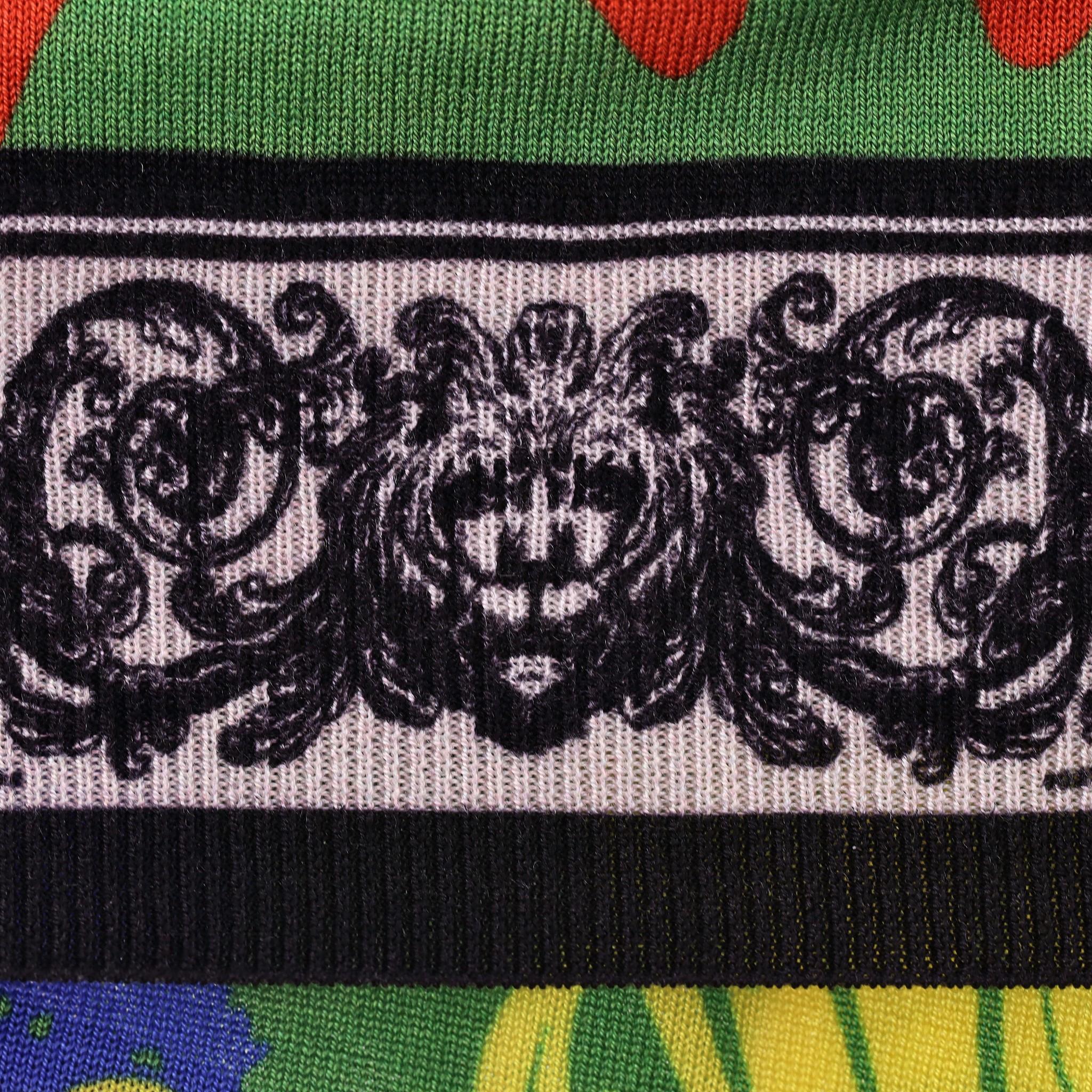 Versace All-Over Logo Barock Medusa Seiden Sweatshirt Herren