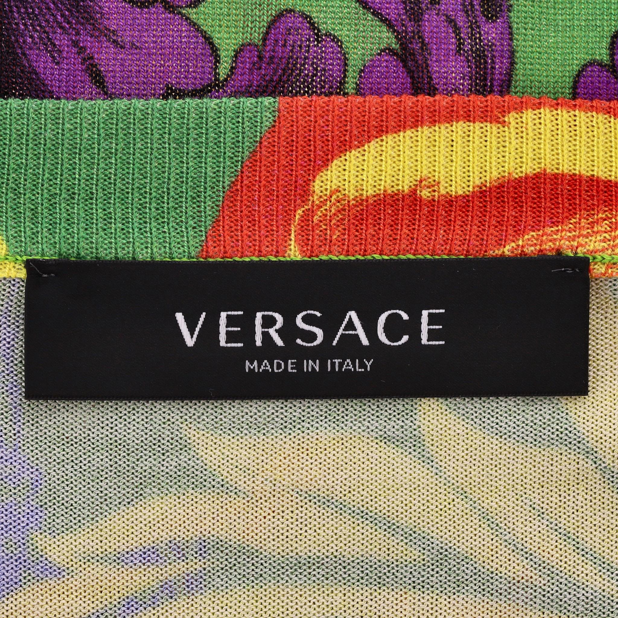 Versace All-Over Logo Barock Medusa Seiden Sweatshirt 1