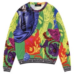 Versace All-Over Logo Baroque Medusa Silk Sweatshirt