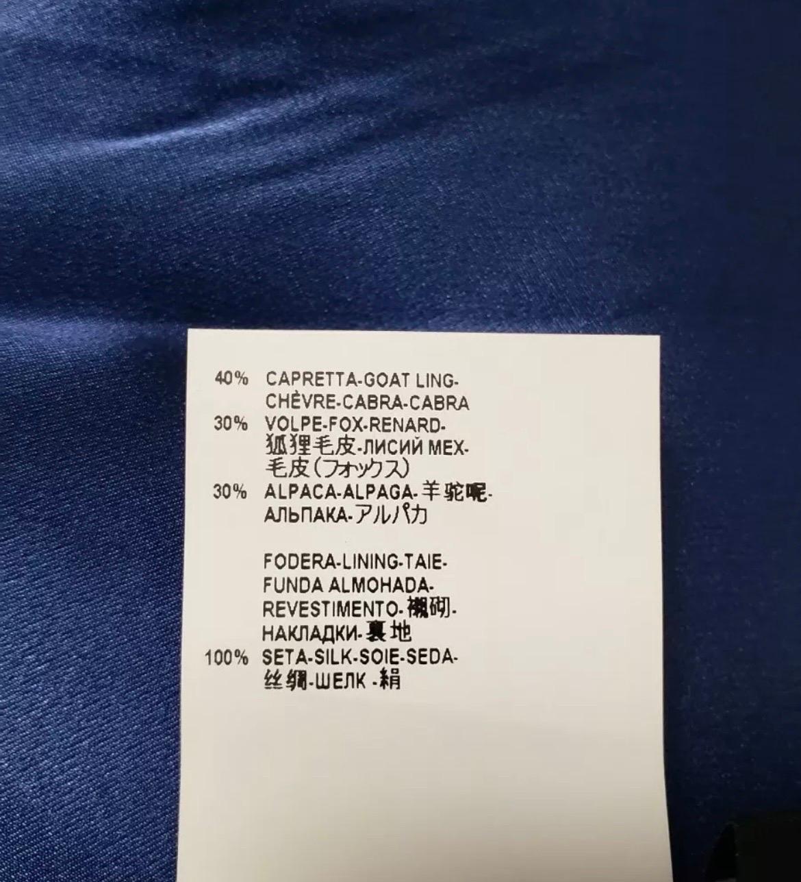 Versace Alpaca and Fox Fur Coat NWT For Sale 2