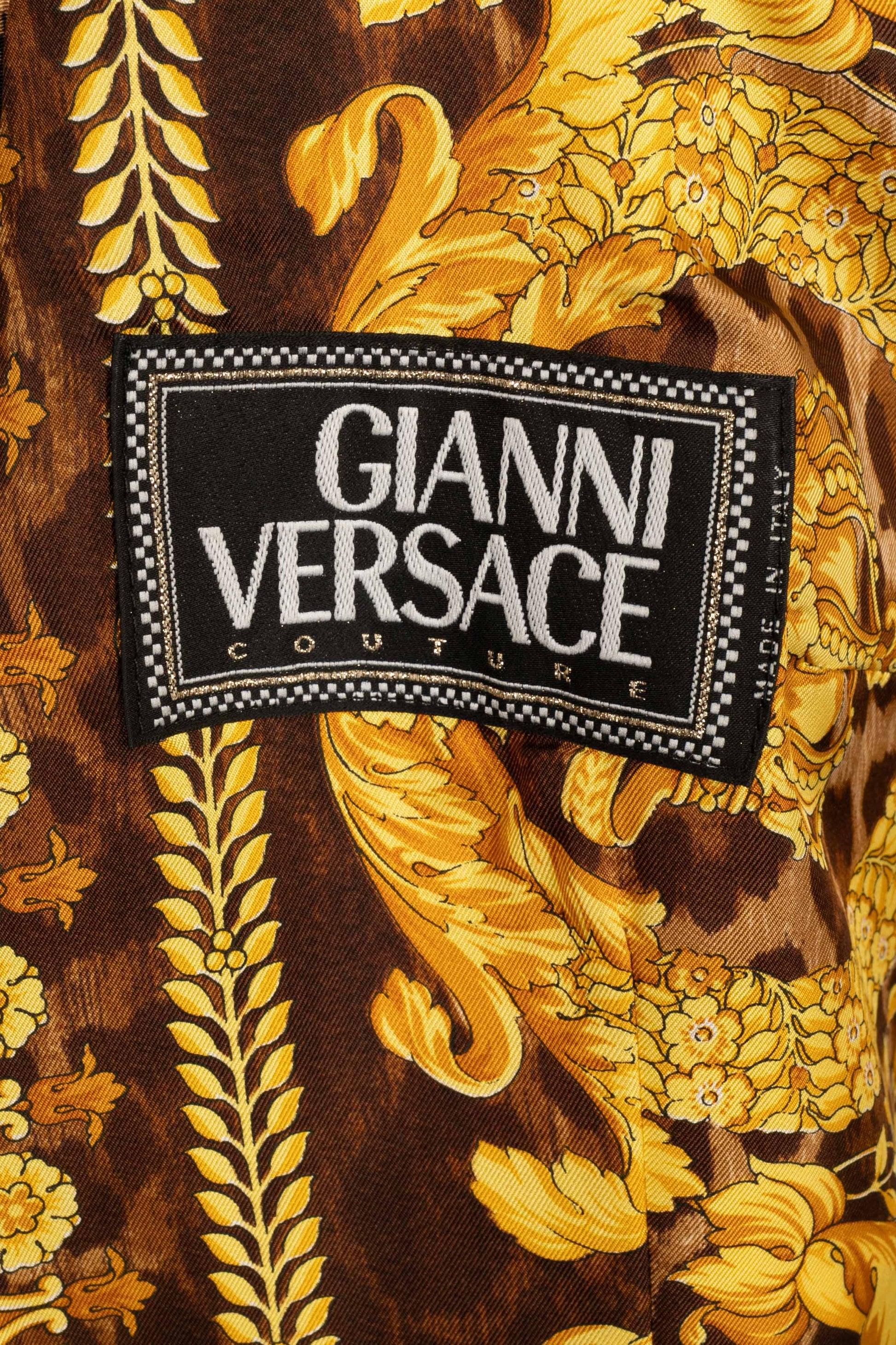 Versace Animal Print Leopard Jacket For Sale 4