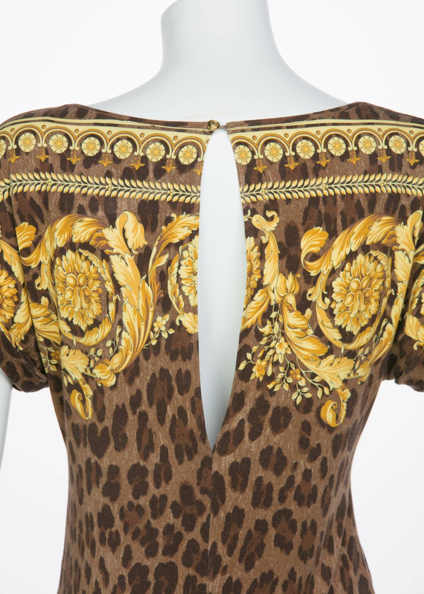 Versace Animalier Barocco Print Swimsuit & Cover Up Top  3