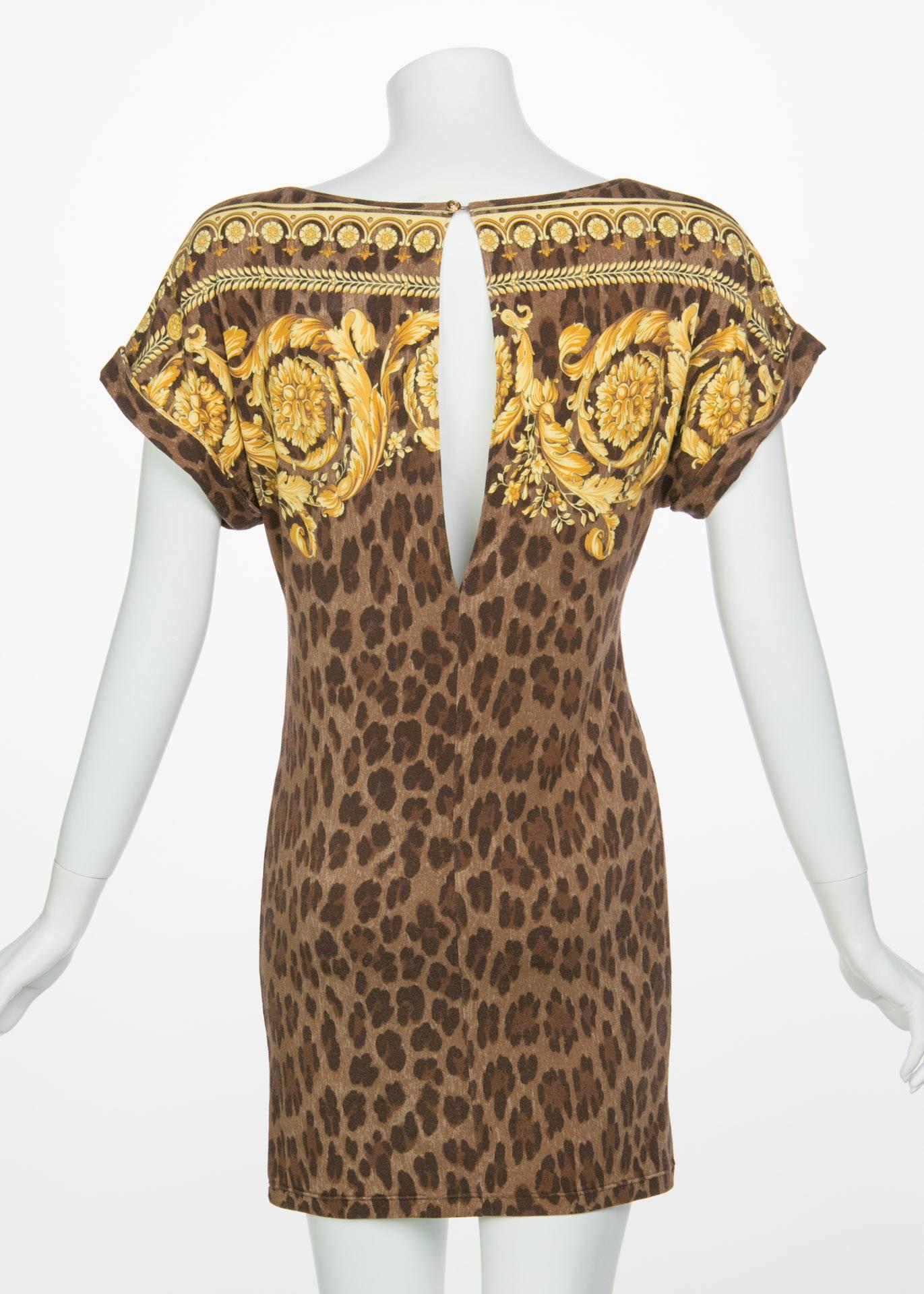 Versace Animalier Barocco Print Swimsuit & Cover Up Top  1