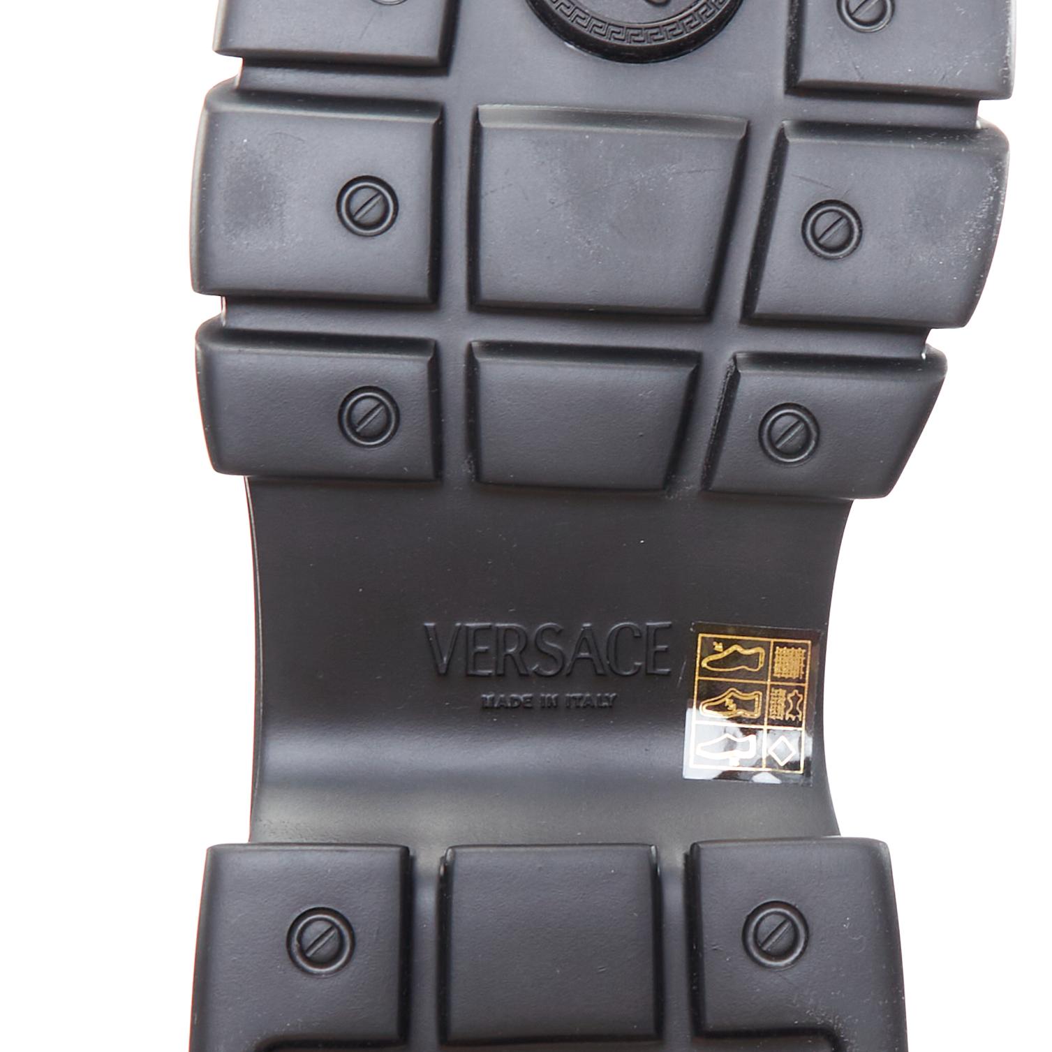 VERSACE Anthem 120 Tropical Pink fuschia satin platform chunky sandals EU38.5 For Sale 7