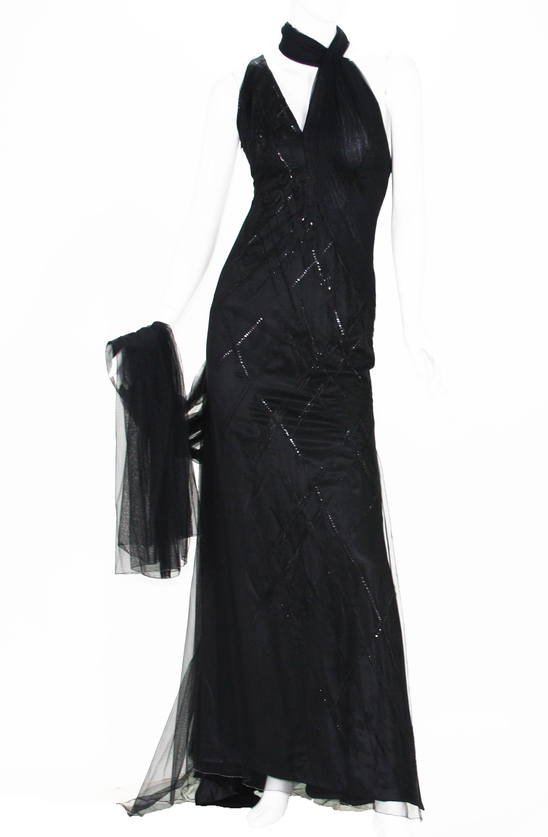 versace black gown