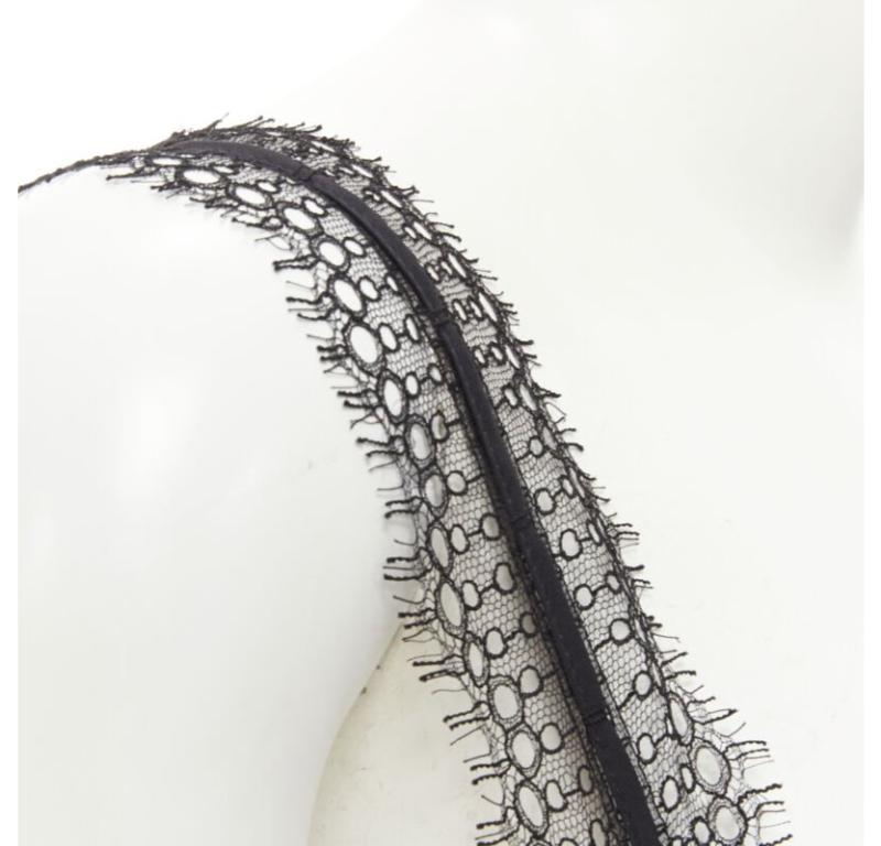 VERSACE Barocco Acanthus black gold print lace trimmed bustier bra IT38 XS For Sale 2
