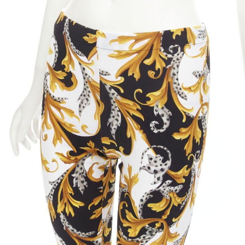 VERSACE Barocco Acanthus black gold Signature floral legging pants IT38 XS
Reference: TGAS/C01060
Brand: Versace
Designer: Donatella Versace
Model: A838075S 1F01643 5B070
Collection: Barocco Acanthus
Material: Polyamide, Elastane
Color: Gold,