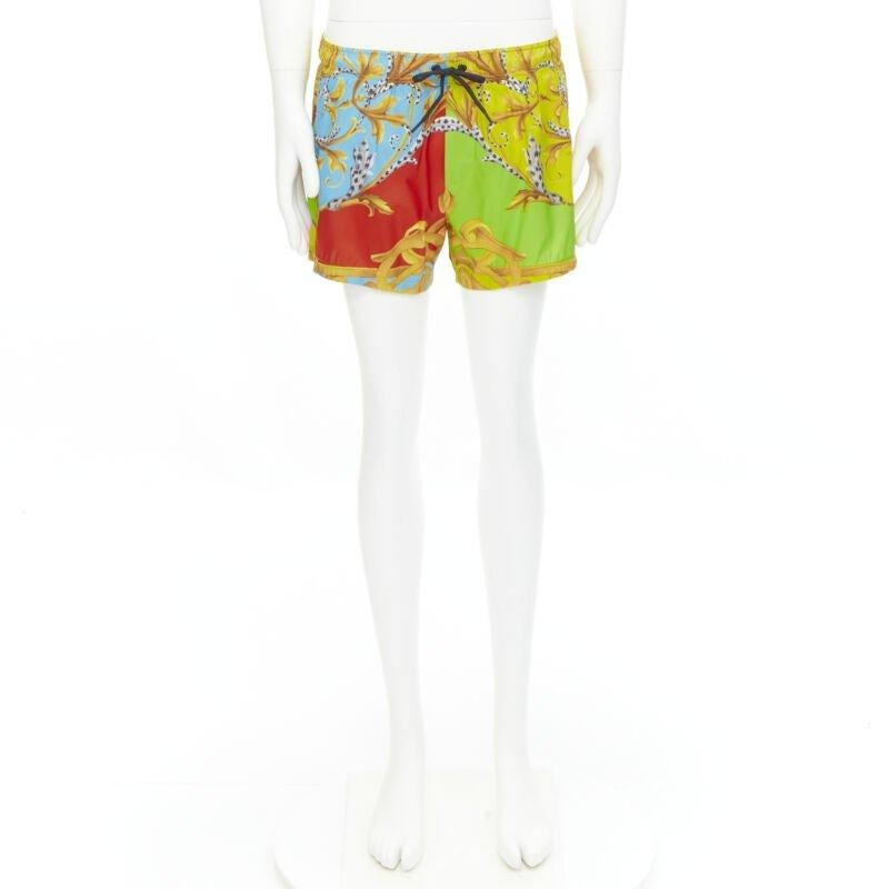 VERSACE Barocco Acanthus Pop print swim trunk shorts  IT6 XL en venta 4