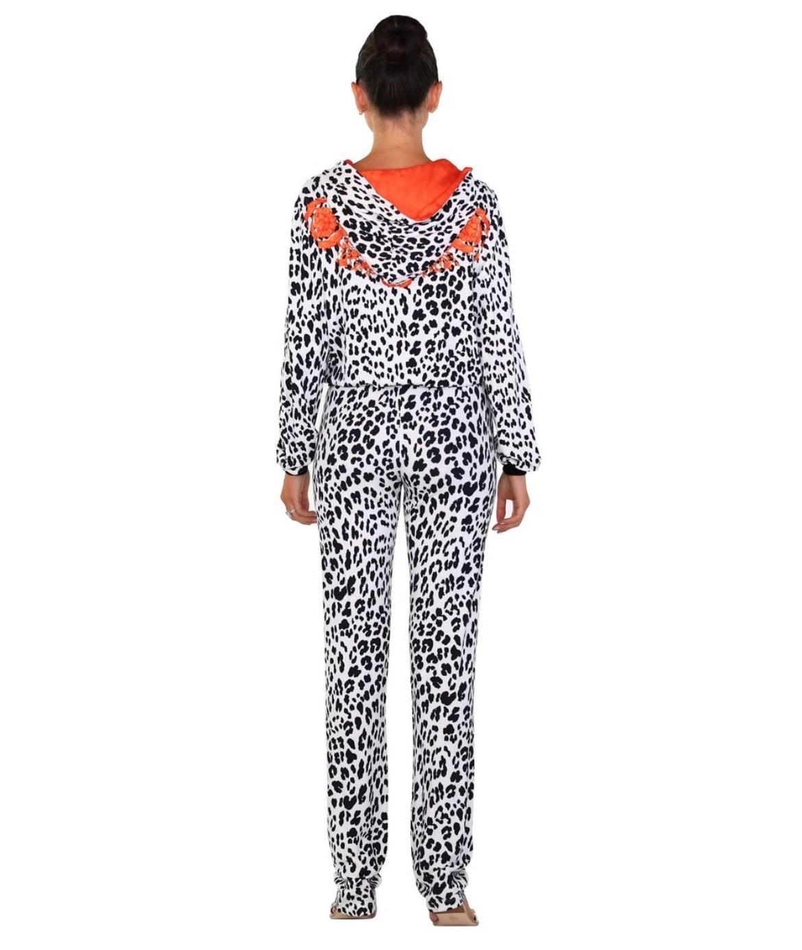 Tuta Versace Barocco con stampa animale e pantaloni con cappuccio in vendita 1