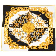 Versace Barocco Print Silk Bandana