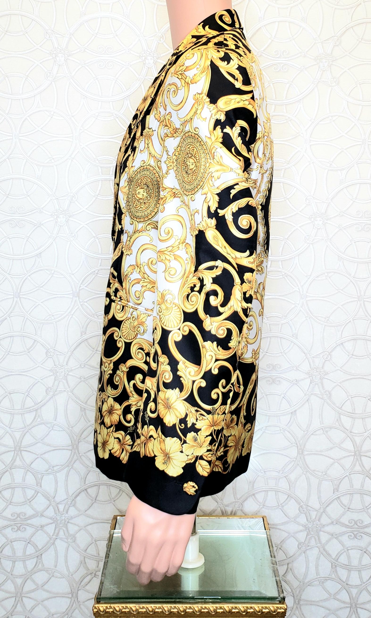 VERSACE BAROQUE 100% SEDA BLAZER Estampado 48 - M, 5