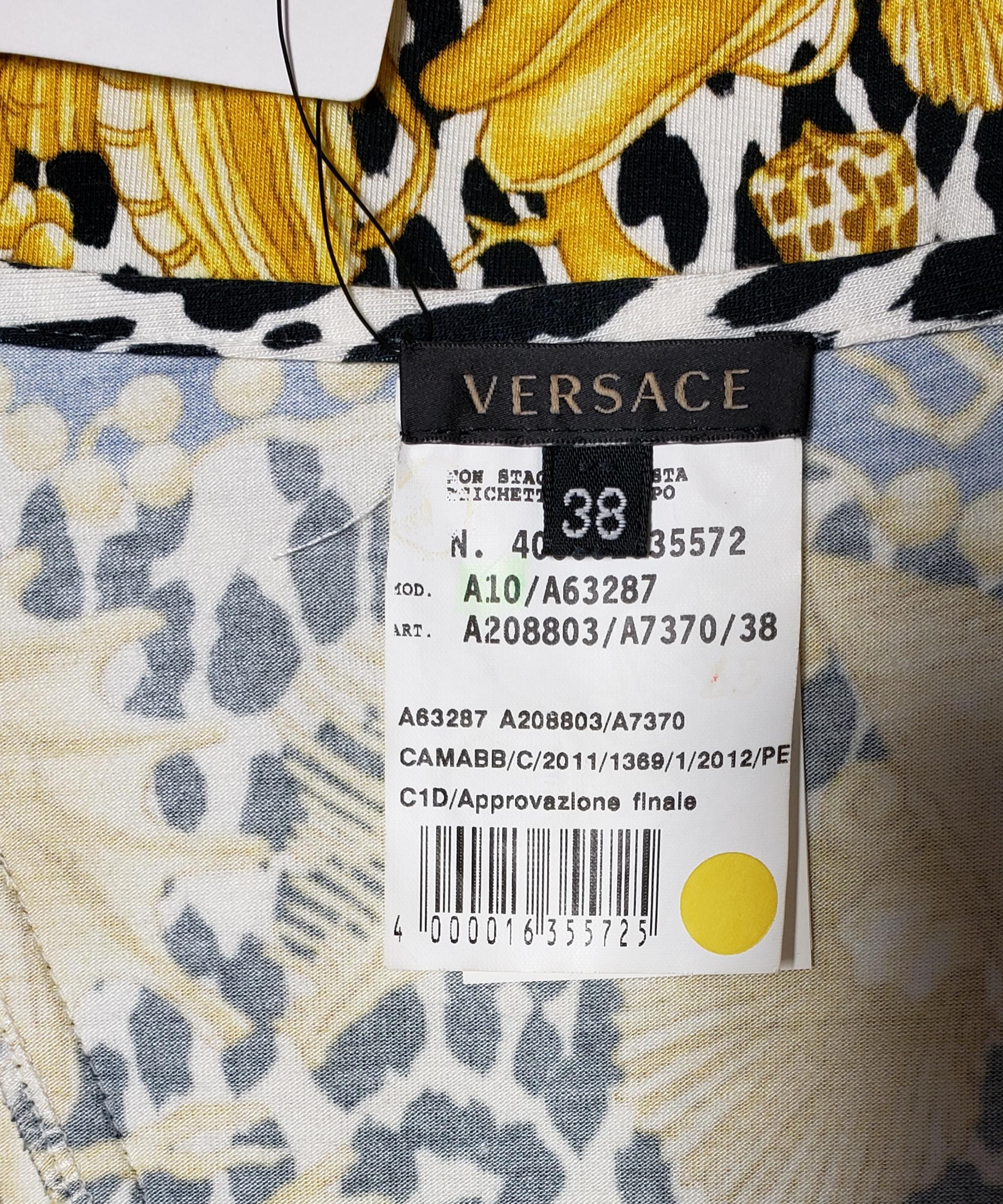 VERSACE baroque leopard print sweater For Sale 2