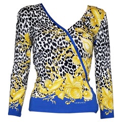 VERSACE baroque leopard print sweater