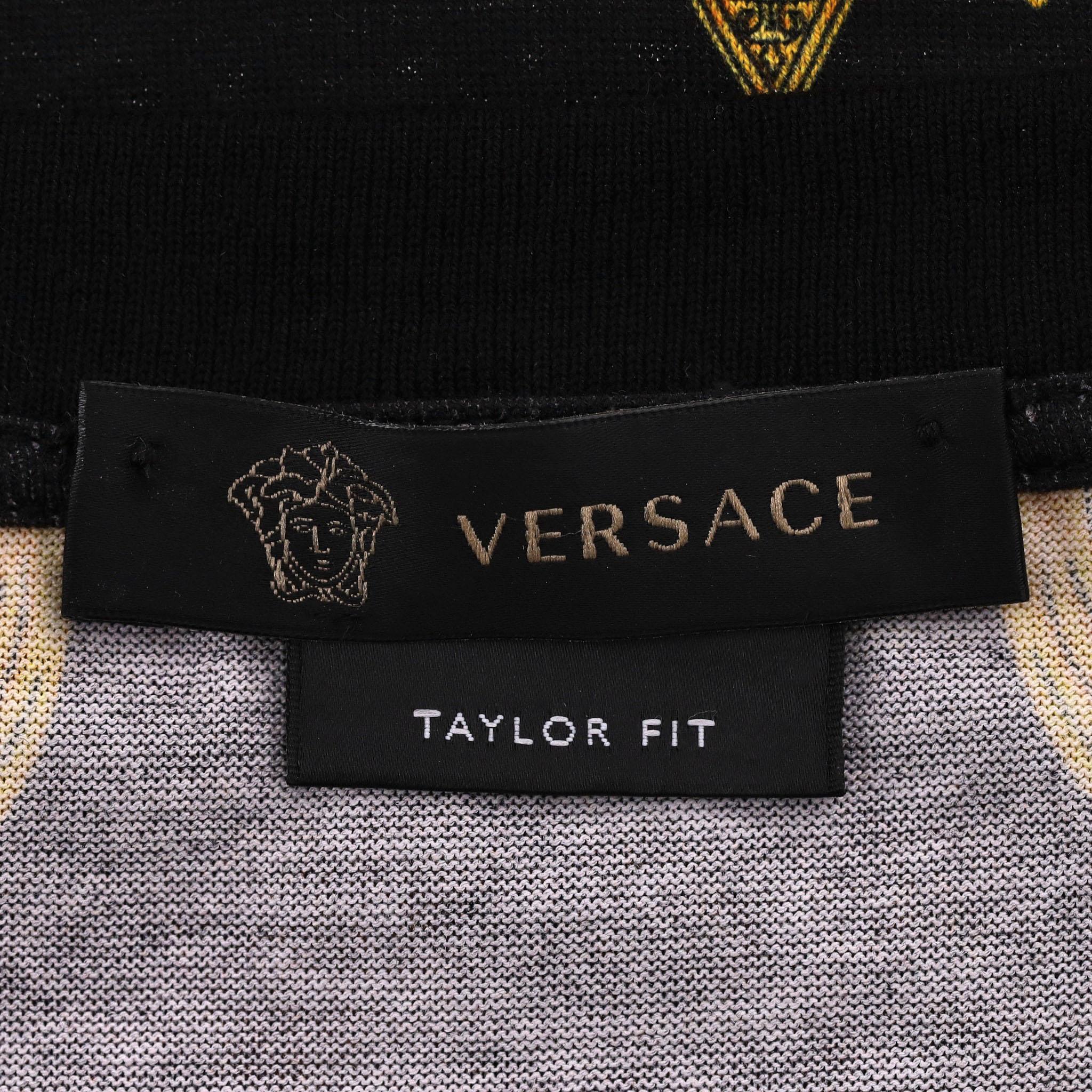 Men's Versace Baroque Print Cotton Logo T-Shirt For Sale