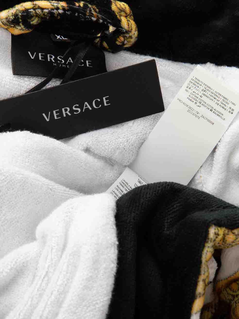 Women's Versace Baroque Print Cotton-Terry Bathrobe Size XL