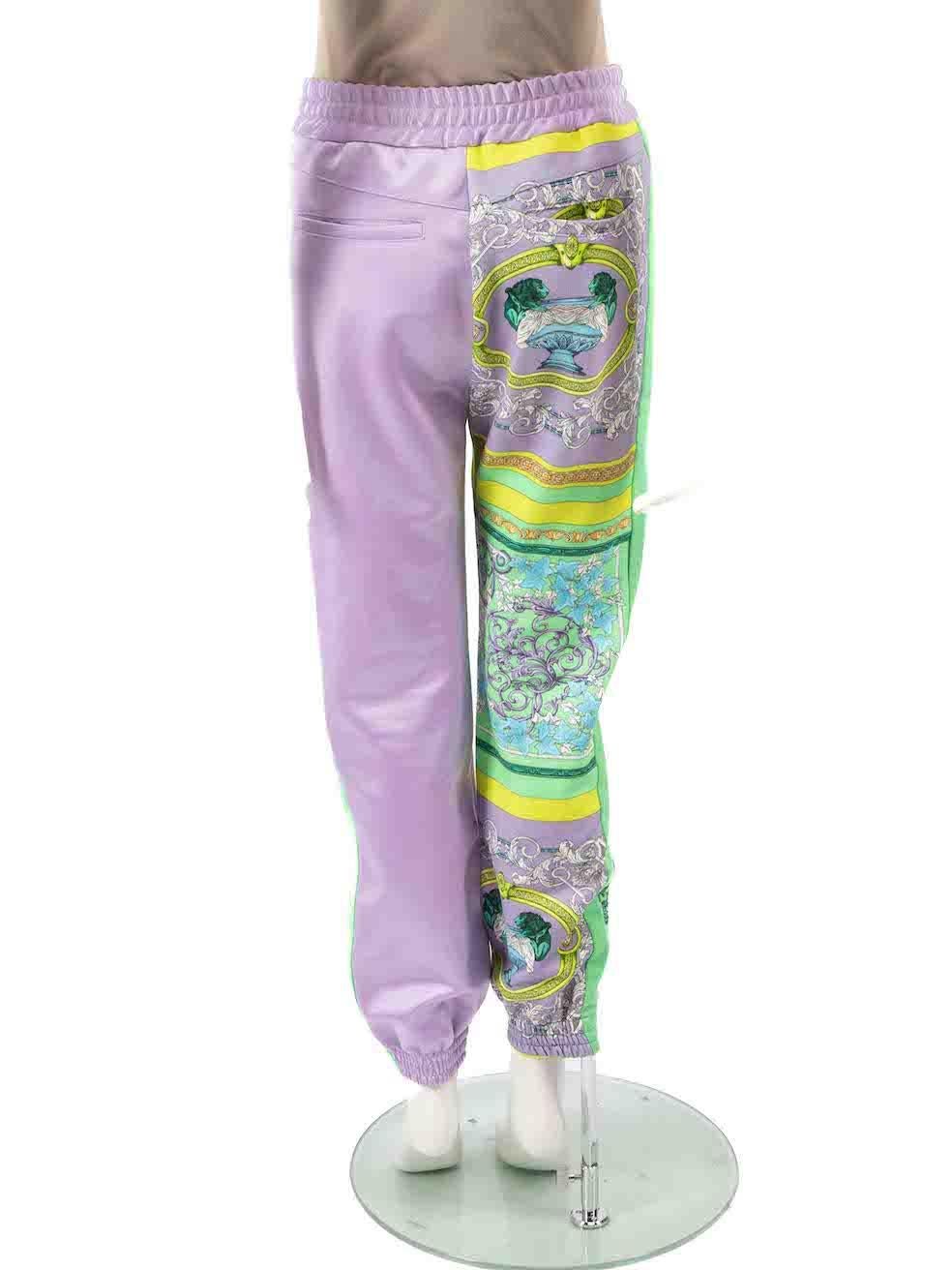 Grigio Joggers con stampa barocca Versace taglia S in vendita