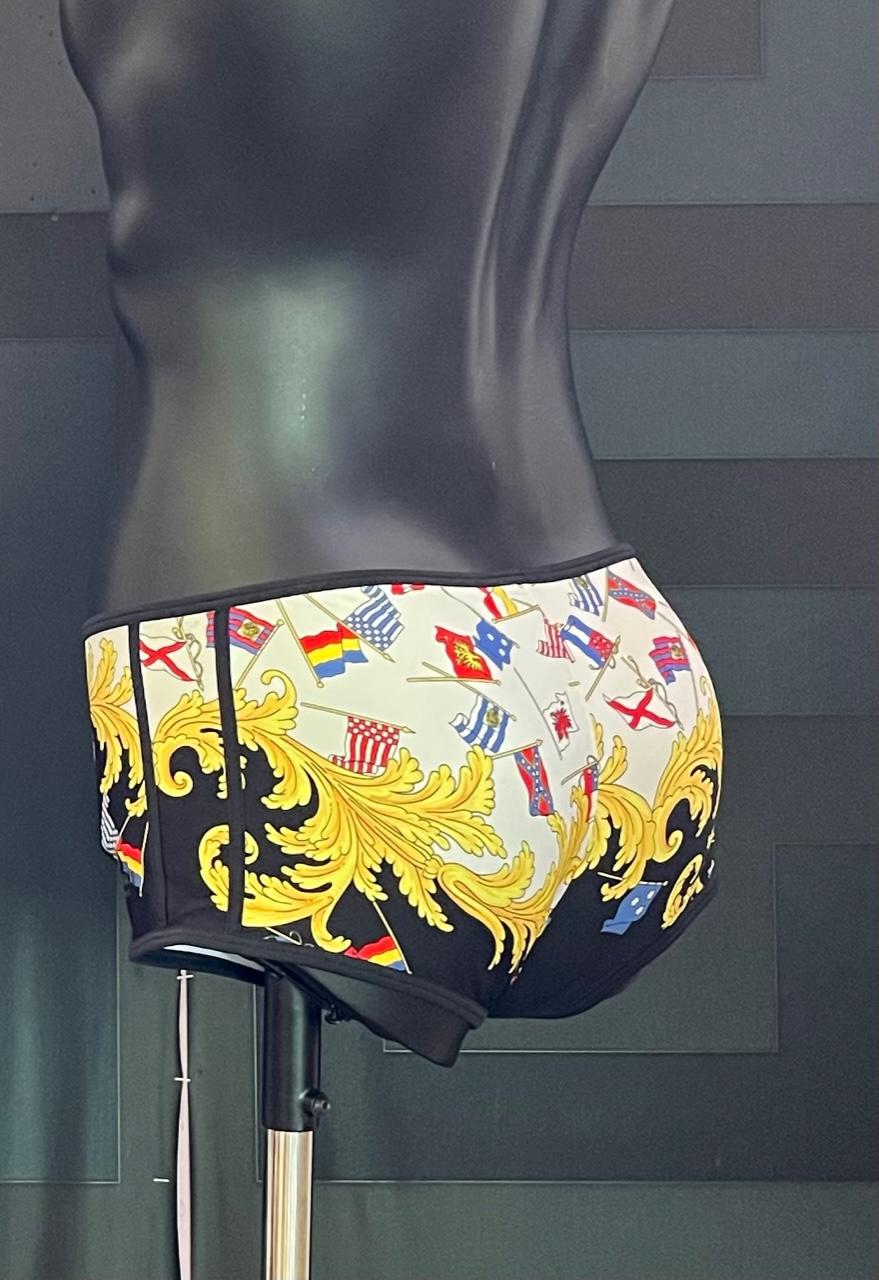 VERSACE BAROQUE PRINT SWIMMING TRUNKS Size Sz 5 For Sale 3