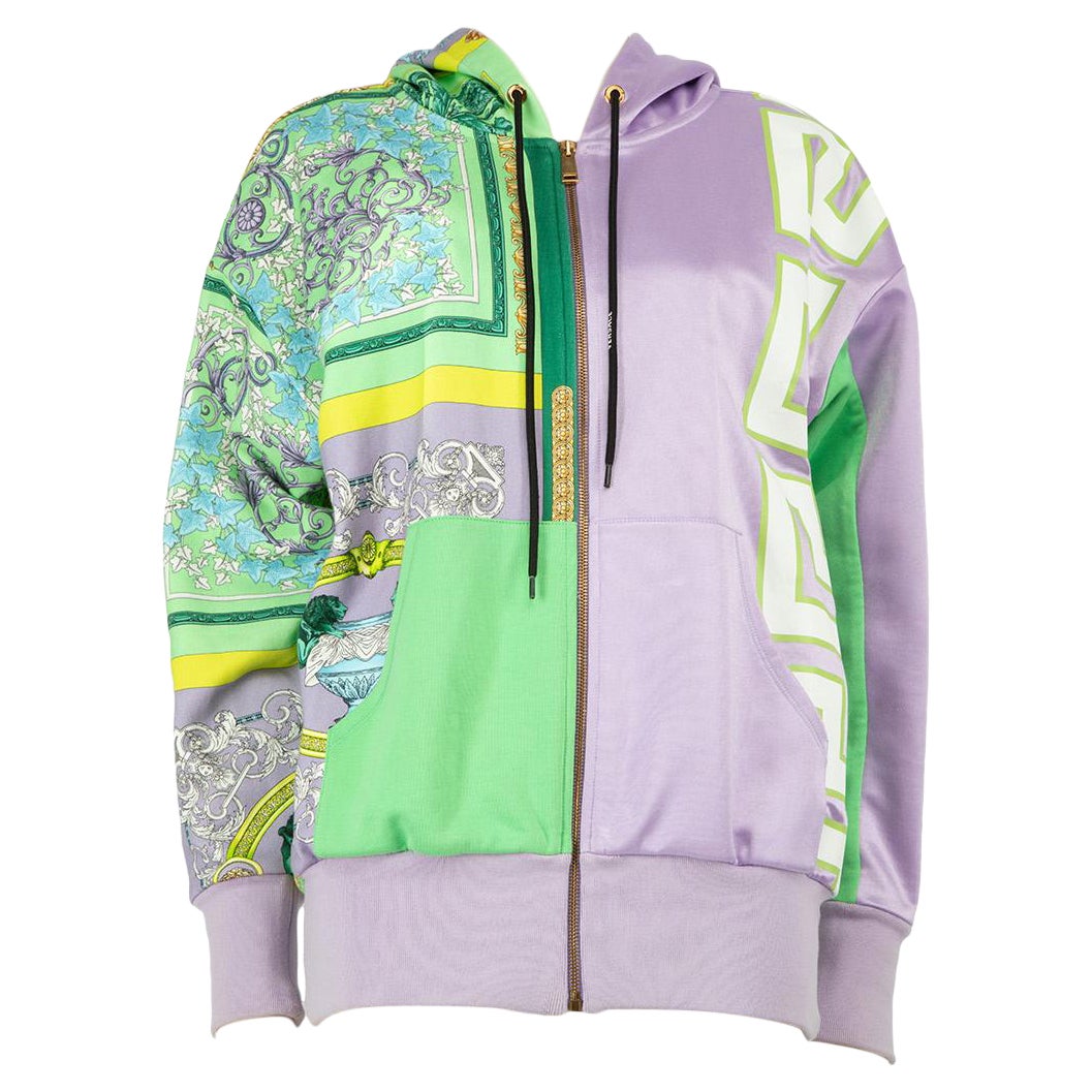 Versace, felpa con cappuccio con stampa barocca taglia XS in vendita